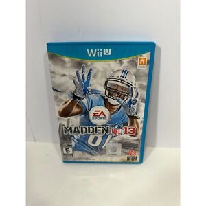 Madden NFL 13 Nintendo Wii U EA Sports Football Game Complete with Manual